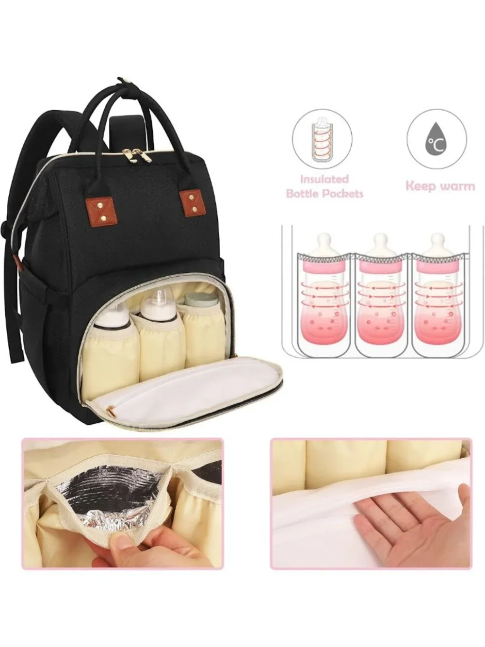 Stylish Multifunction Diaper Bag Backpack for Boys & Girls - Large Capacity